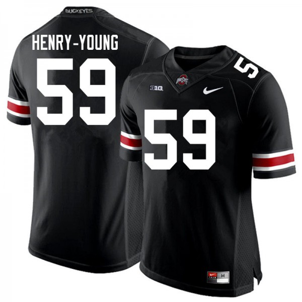 Ohio State Buckeyes #59 Darrion Henry-Young Men Alumni Jersey Black OSU75845